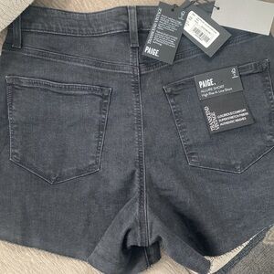 PAIGE High Waist Allure Black Denim Shorts - Size 32 - NEW